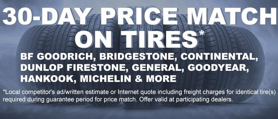 30 Day Price Match on Tires Jerry Spady GMC in Hastings NE
